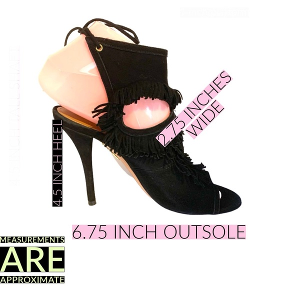 AQUAZZURA BLACK SUEDE \